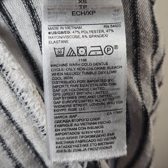 Gap Women’s XS Black & White Athletic‎ Jogger Sweatpants | Striped Drawstring - Picture 13 of 16